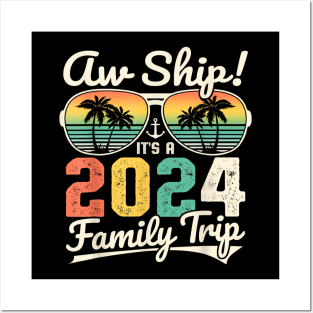 Aw Ship It's A 2024 Family Trip Family Cruise Vintage Posters and Art